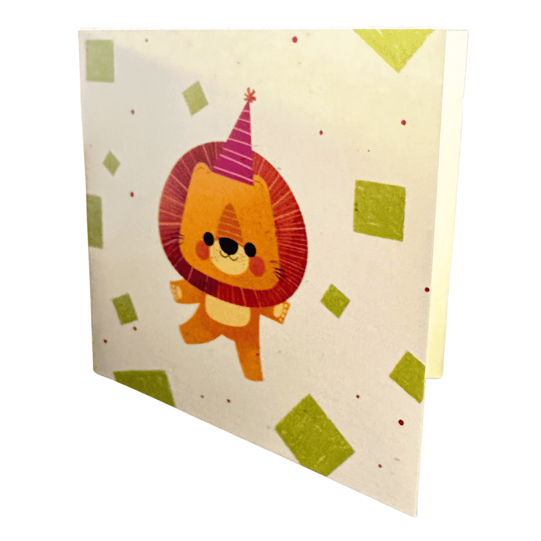 Lion Gift Cards for Kids (Pack of 50) | Fun Animal-Themed Cards for Birthdays, Return Gifts, Notes & Special Messages