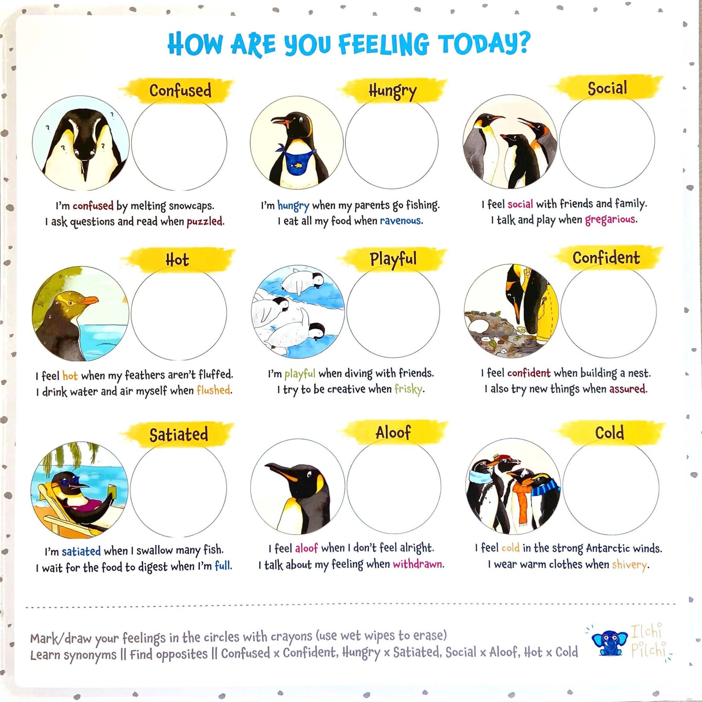 Penguin: activity kit + feelings chart