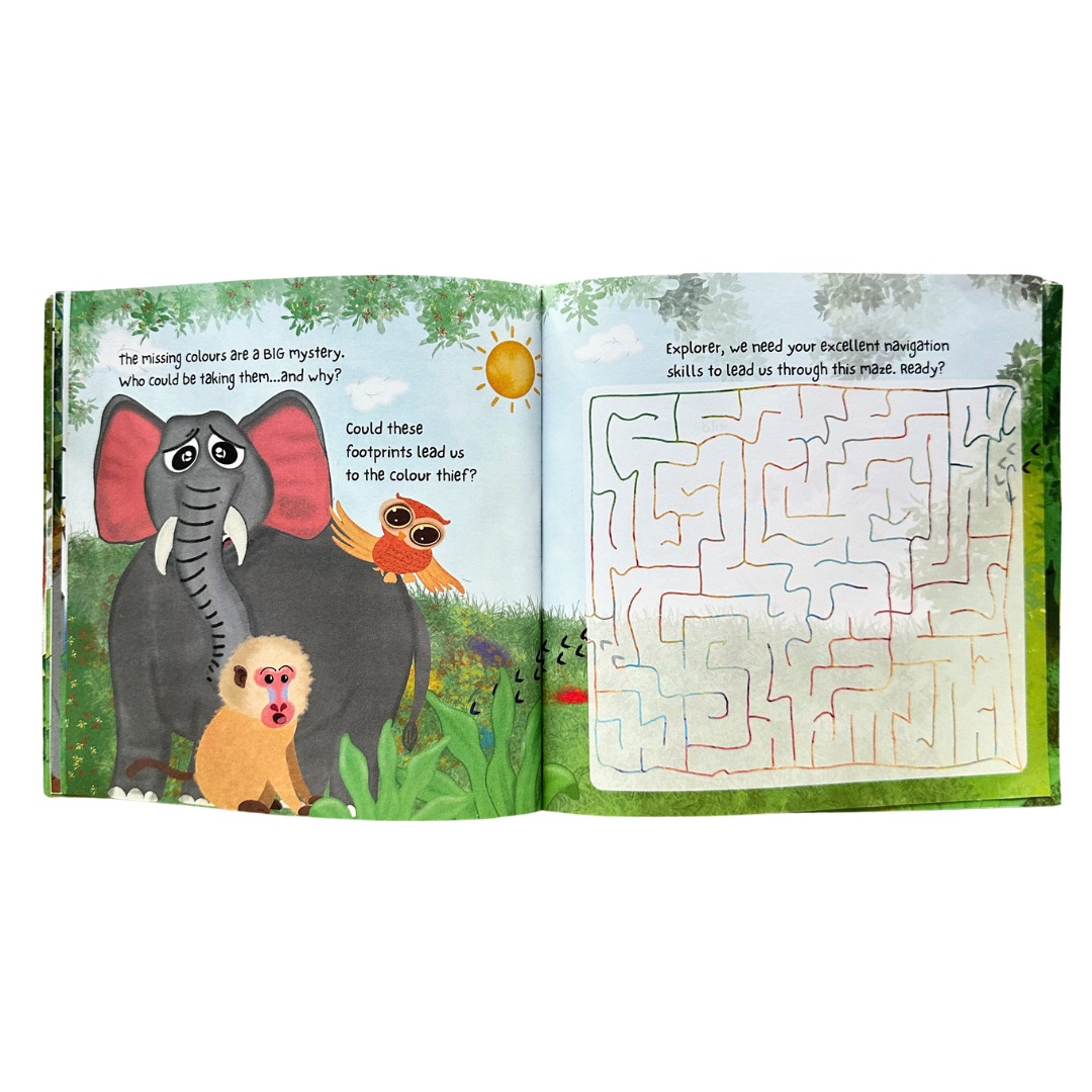 Jungle Explorer Activity Book for Kids | Interactive Story Adventure with Puzzles, Mazes & Creative Play