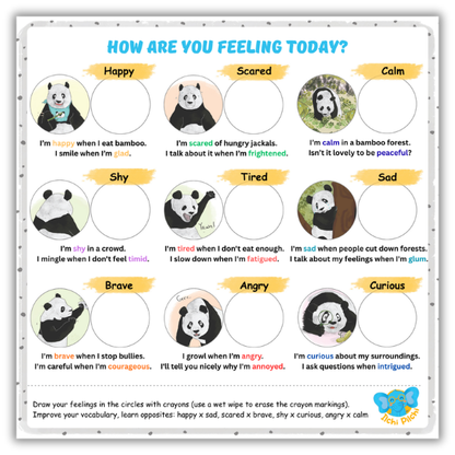 Feelings Chart for Kids | Interactive Emotional Learning Chart to Build Confidence, Communication & Emotional Awareness