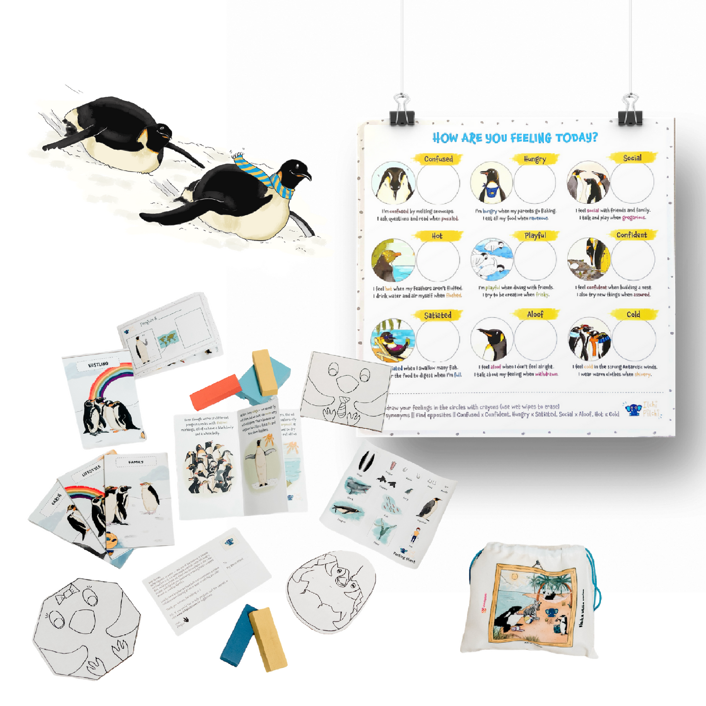Penguin: activity kit + feelings chart