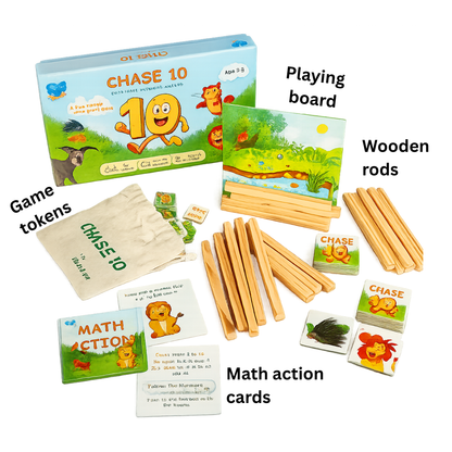 Chase 10 Math Game contents