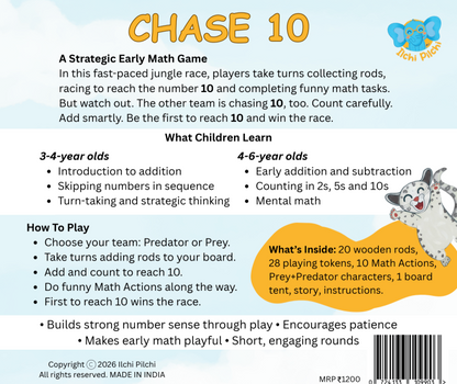 Chase 10 Game for Kids (Ages 3–6) | Interactive Family Game for Fun, Math & Laughter